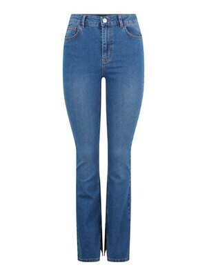 Pieces PCPEGGY HW FLARED SLIT JEANS BC blauw 17126256