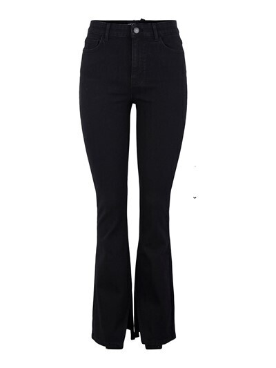 Pieces PCPEGGY HW FLARED SLIT JEANS BC zwart 17126256