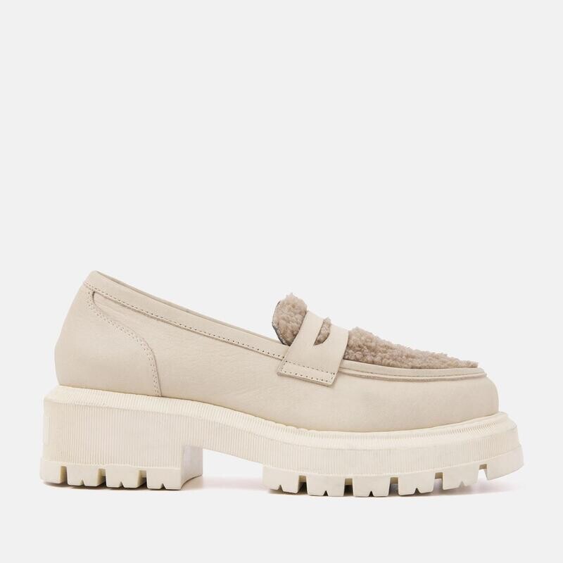 Lazamani Loafers Fur cream 85.383