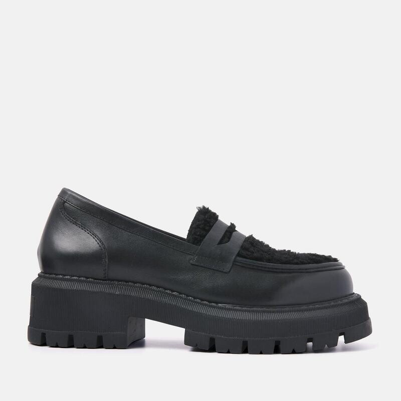 Lazamani Loafers Fur zwart 85.383