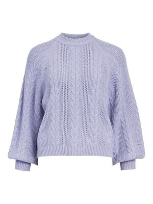 Object OBJELENA L/S KNIT PULLOVER 123 paars 23040074