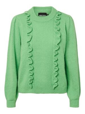 Pieces PCMARLEY LS O-NECK KNIT BC groen 17130701