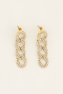 My Jewellery Earrings statement stones goud MJ07440
