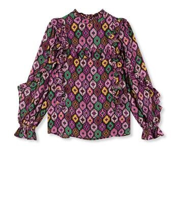 Refined Department woven ruffle blouse MOISE purplepaars R22109383