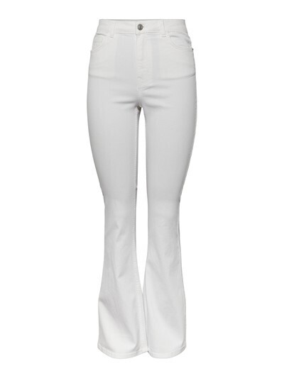 Pieces PCPEGGY FLARED HW JEANS COLOUR NOO: Bright White 17133449