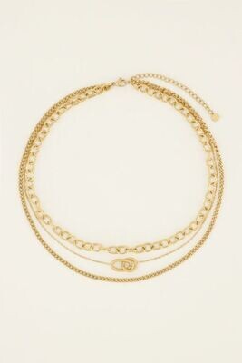 My Jewellery Necklace 3 layers chains goud MJ07693