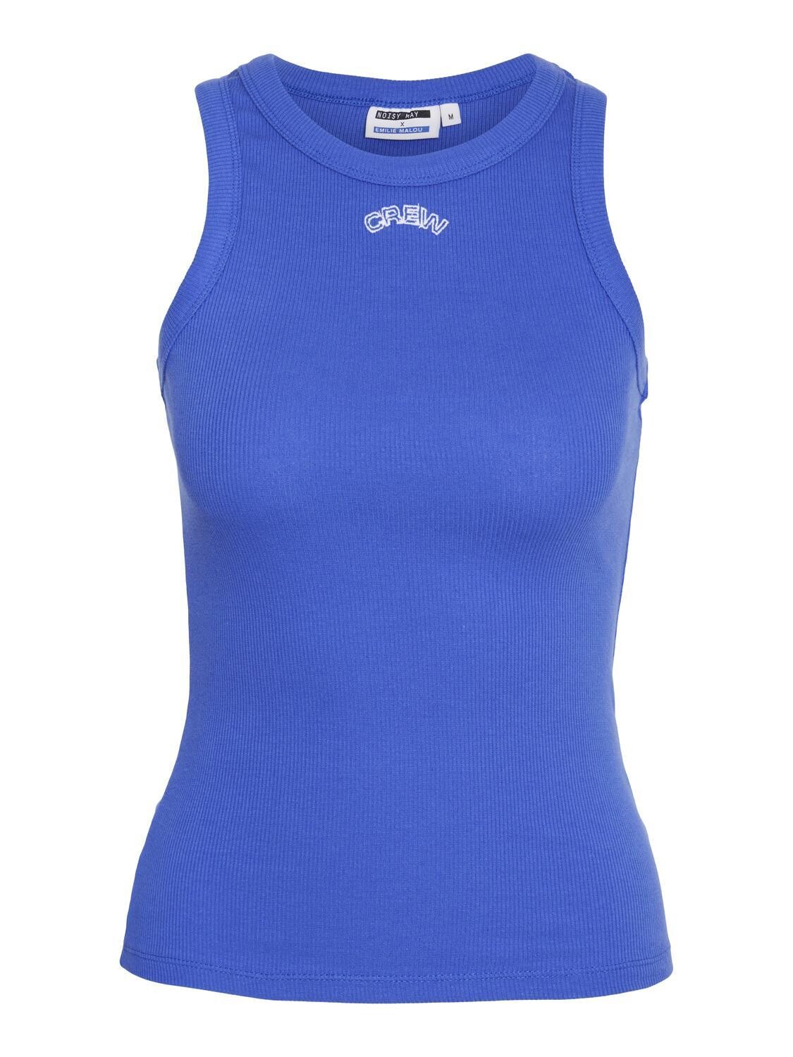 Noisy May NMBILLY S/L TANK TOP EM Dazzling Blue/WHITE 27025360