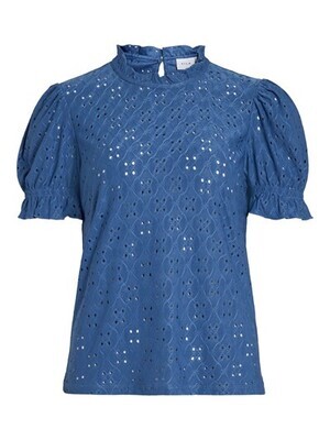 Vila VIKAWA S/S FLOUNCE  TOP/SU - NOOS Federal Blue
