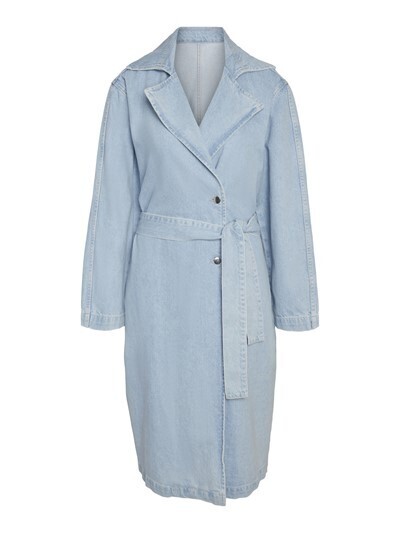 Noisy May NMLILI 3/4 TRENCH COAT FO002LB EM Light Blue Denim 27025613