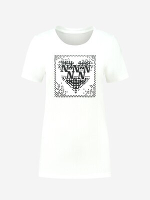 nikkie Graphic Heart T-Shirt Star White/Black N 6-755 2302