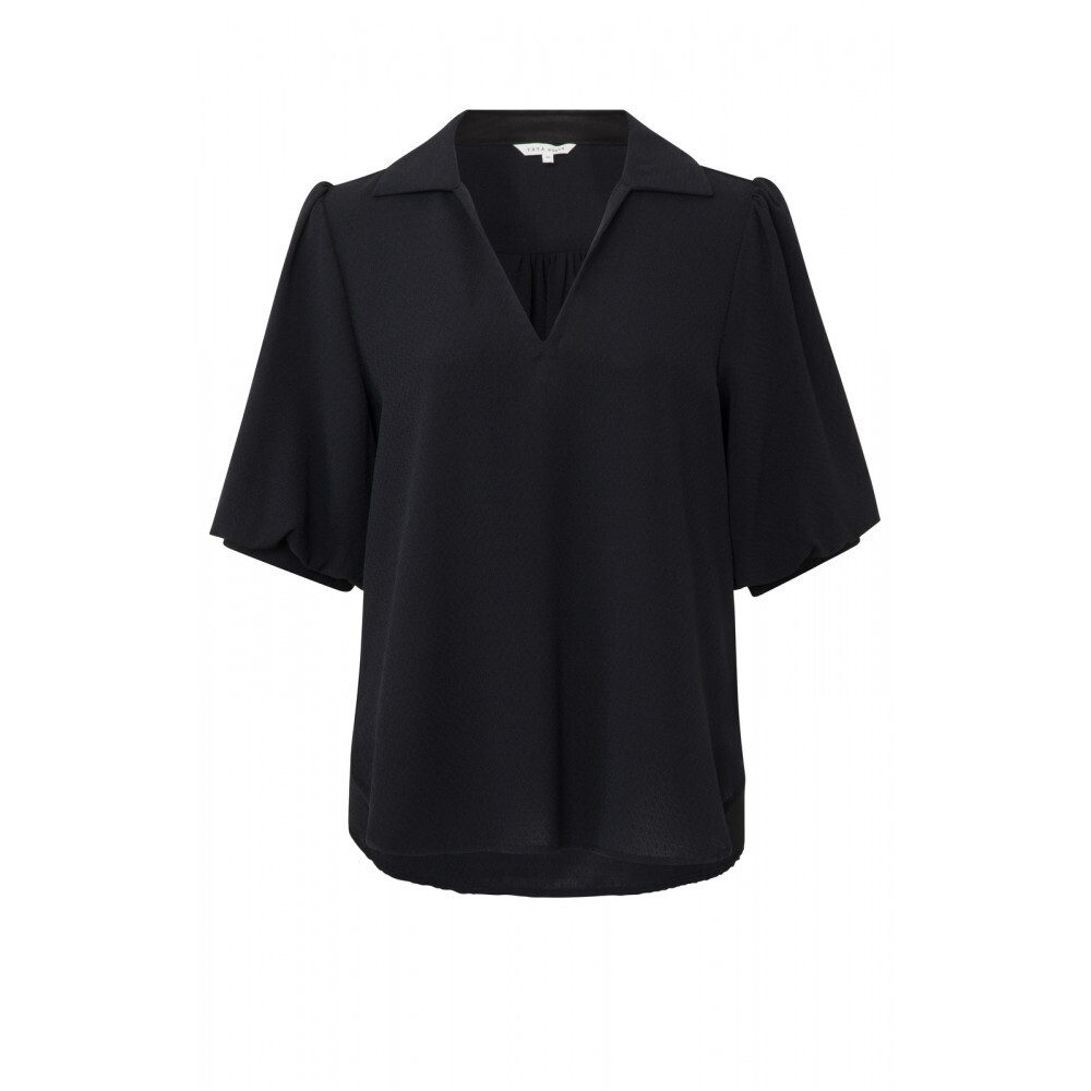YaYa Short sleeve tunic top BEAUTY BLACK 01-701058-303