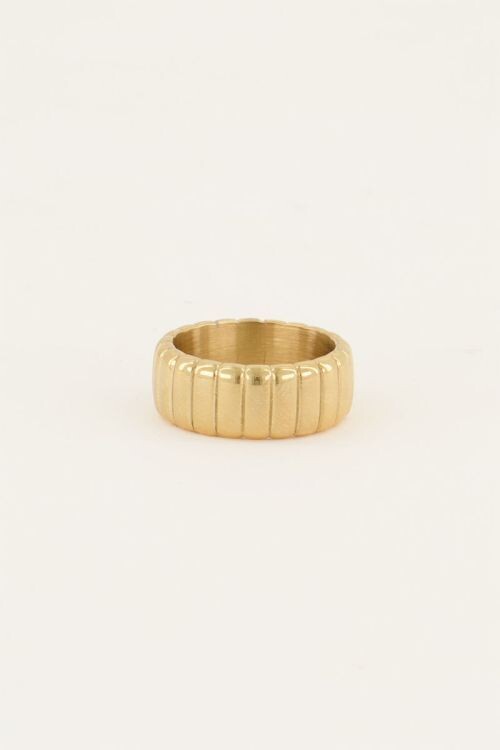 My Jewellery Ring stripes wide goud MJ06705