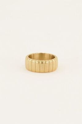 My Jewellery Ring stripes wide goud MJ06705