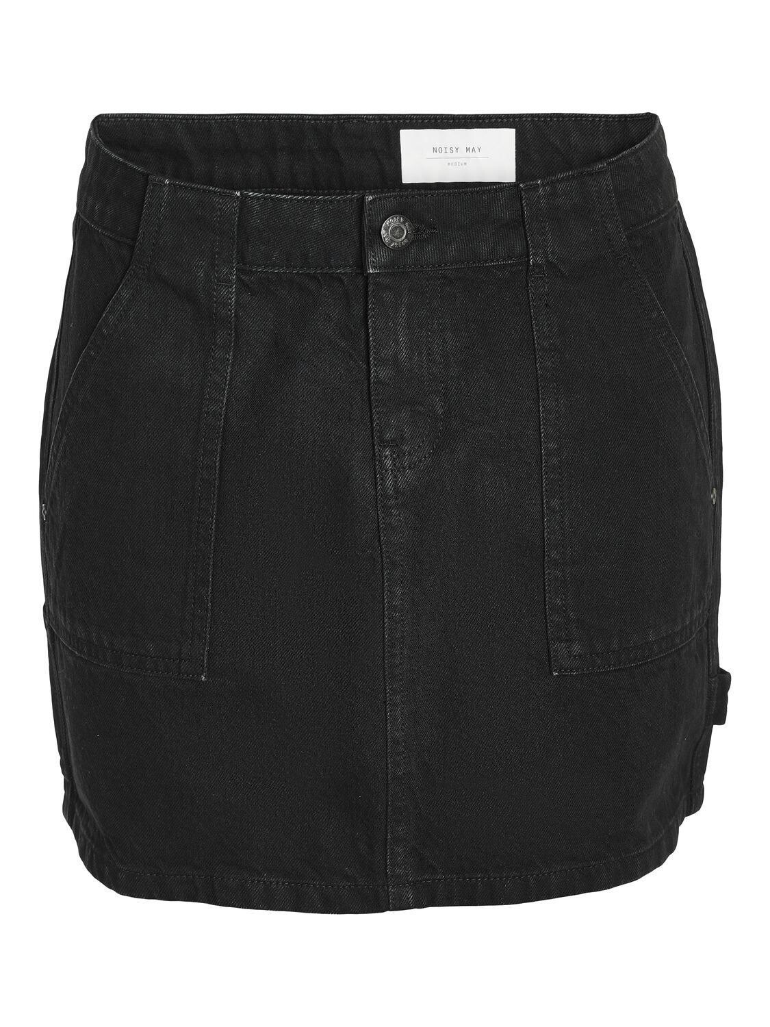 Noisy May NMEMILY CARADONNA HW CARGO SKIRT VI: Black Denim 27027798