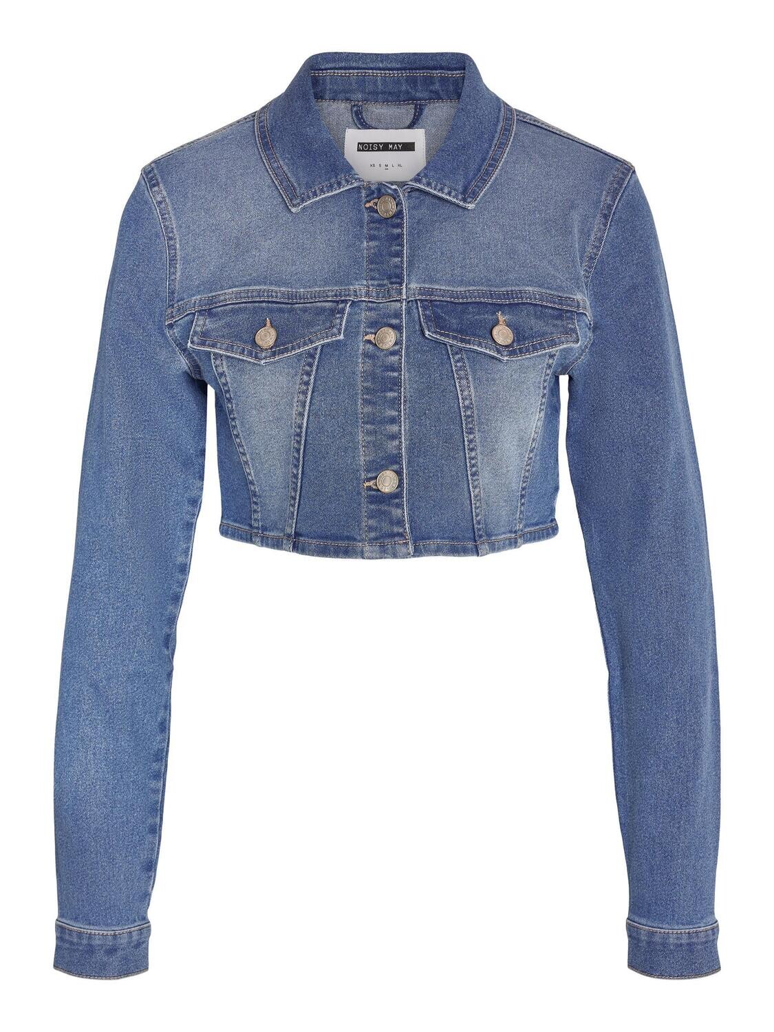 Noisy May NMJULIA L/S CROP DNM JACKET VI330MB Medium Blue Denim 27025764