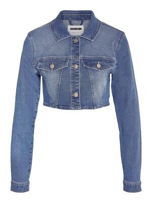 Noisy May NMJULIA L/S CROP DNM JACKET VI330MB Medium Blue Denim 27025764