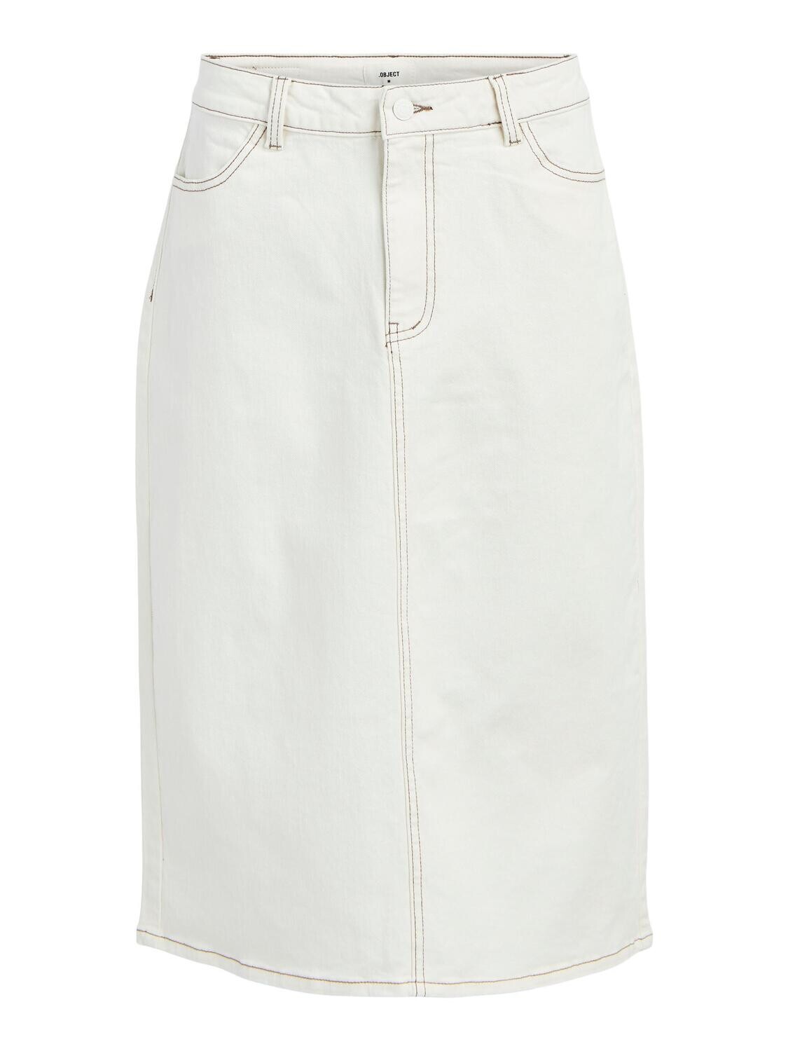 Object OBJROSE MW DENIM SKIRT 127 Cloud Dancer