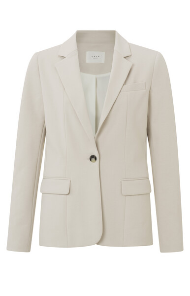 YaYa Jersey slim fit blazer with bu MOONBEAM SAND 01-509016-304