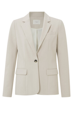 YaYa Jersey slim fit blazer with bu MOONBEAM SAND 01-509016-304