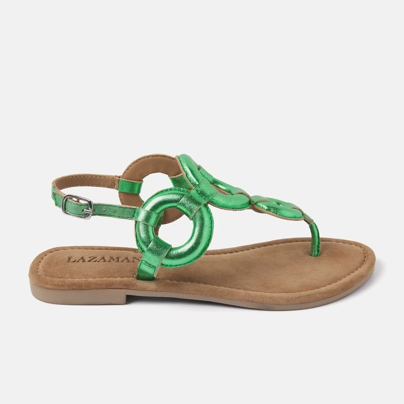 Lazamani Sandals rounds metallic groen 33.543