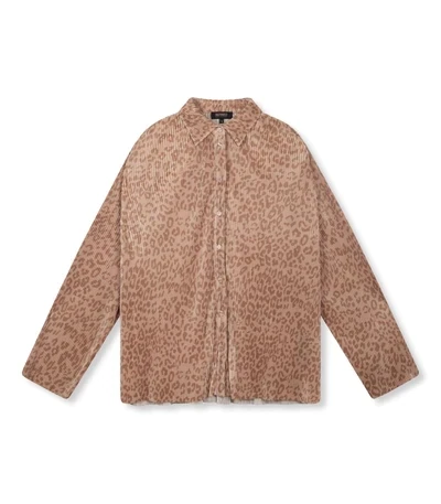 Refined Department Jazzy leopard plisse blouse leopard R2304958096