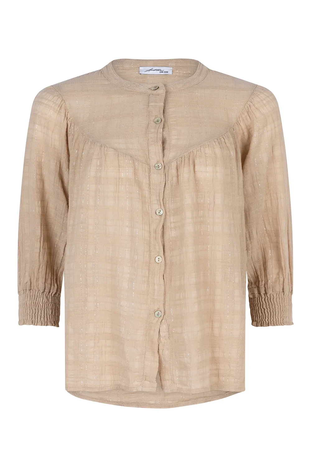 Ambika Blouse Met lurex Draad beige 5096-B