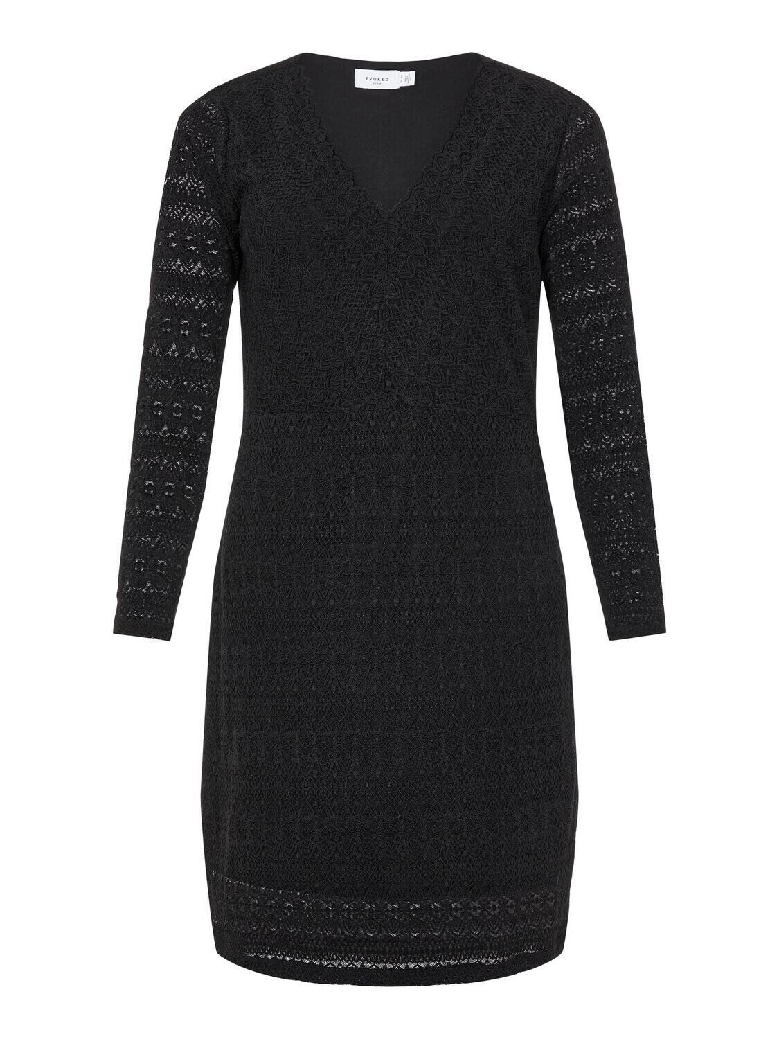 Bestseller Vila VICHIKKA V-NECK L/S DRESS/CUR - NOO: Black 14077122