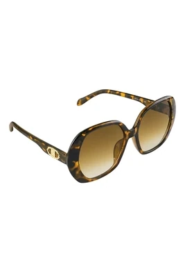 Yehwang Sunglasses round frame brown 75826