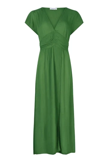 Ambika Jurk lang s/s groen 82506