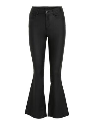 VILA VICOMMIT COATED RW FLARED JEANS - N: Black 14087709