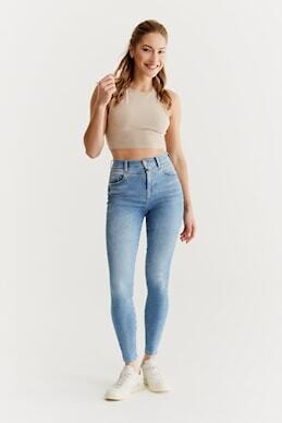 Cup of Joe denim ultra high waist skinny Light Blue Lisa