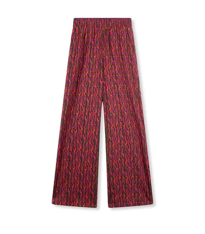 Refined Department ladies woven wide graphic print pant purple R2307157155