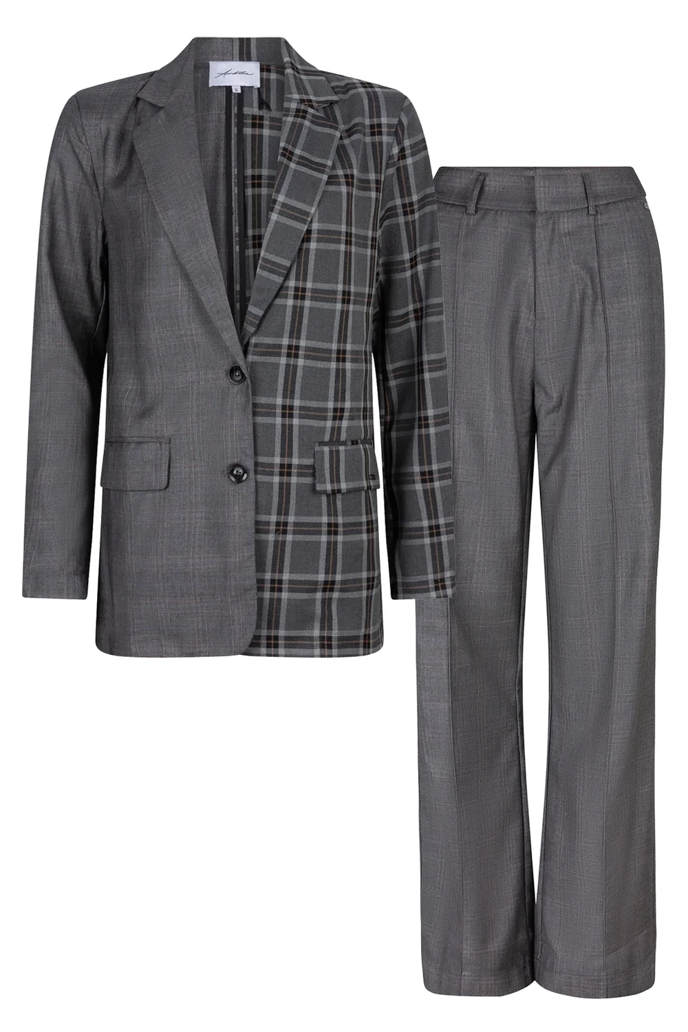 Ambika Colbert + broek ruit dark grey Coretta