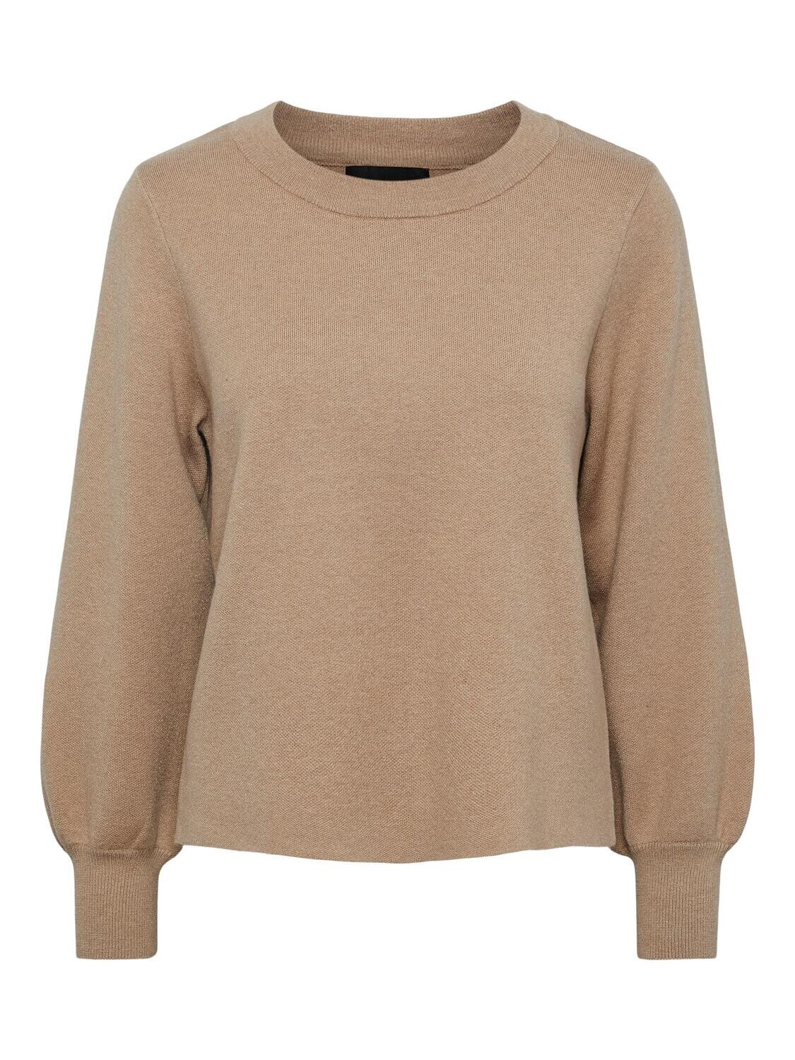 Pieces PCJENNA  LS O-NECK KNIT NOOS BC Silver Mink 17126297
