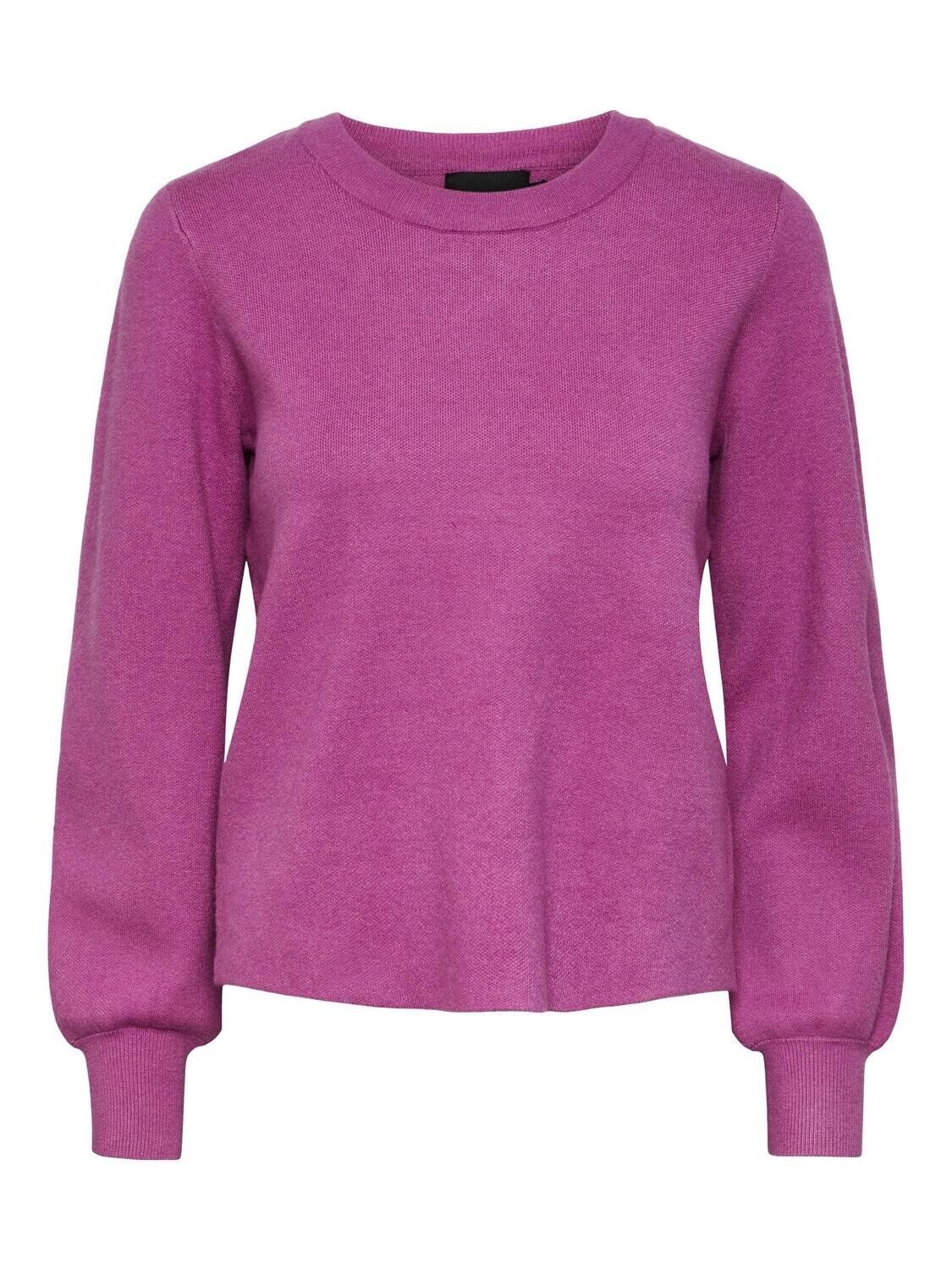 Pieces PCJENNA LS O-NECK KNIT NOOS BC Radiant Orchid 17126297, Size: S