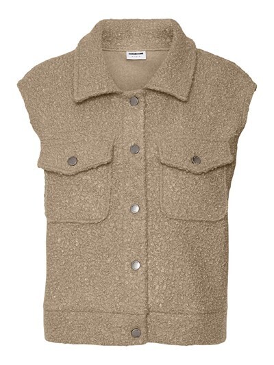 Noisy May NMHINNY S/L BOUCLE VEST Nomad/DARK METAL LOG 27023741