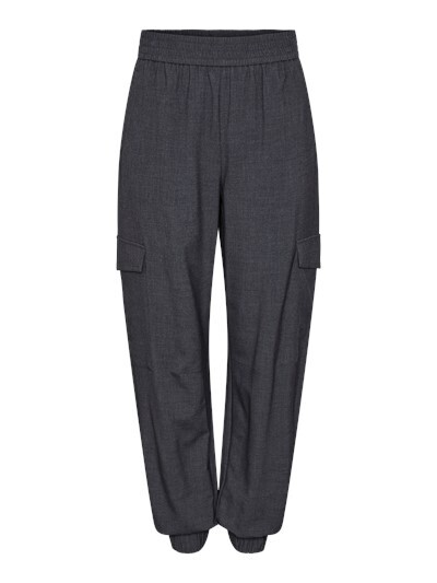 Pieces PCLUISA HW CARGO PANT BC Grey Melange 17142939