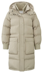 YaYa LONG PUFFER COAT WITH KNIT DET PURE CASHMERE BROWN 02-011011-309