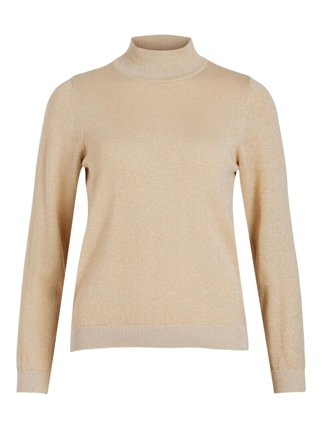 VILA VISANJA HIGH NECK L/S GLITTER TOP /: 177853001 14092383