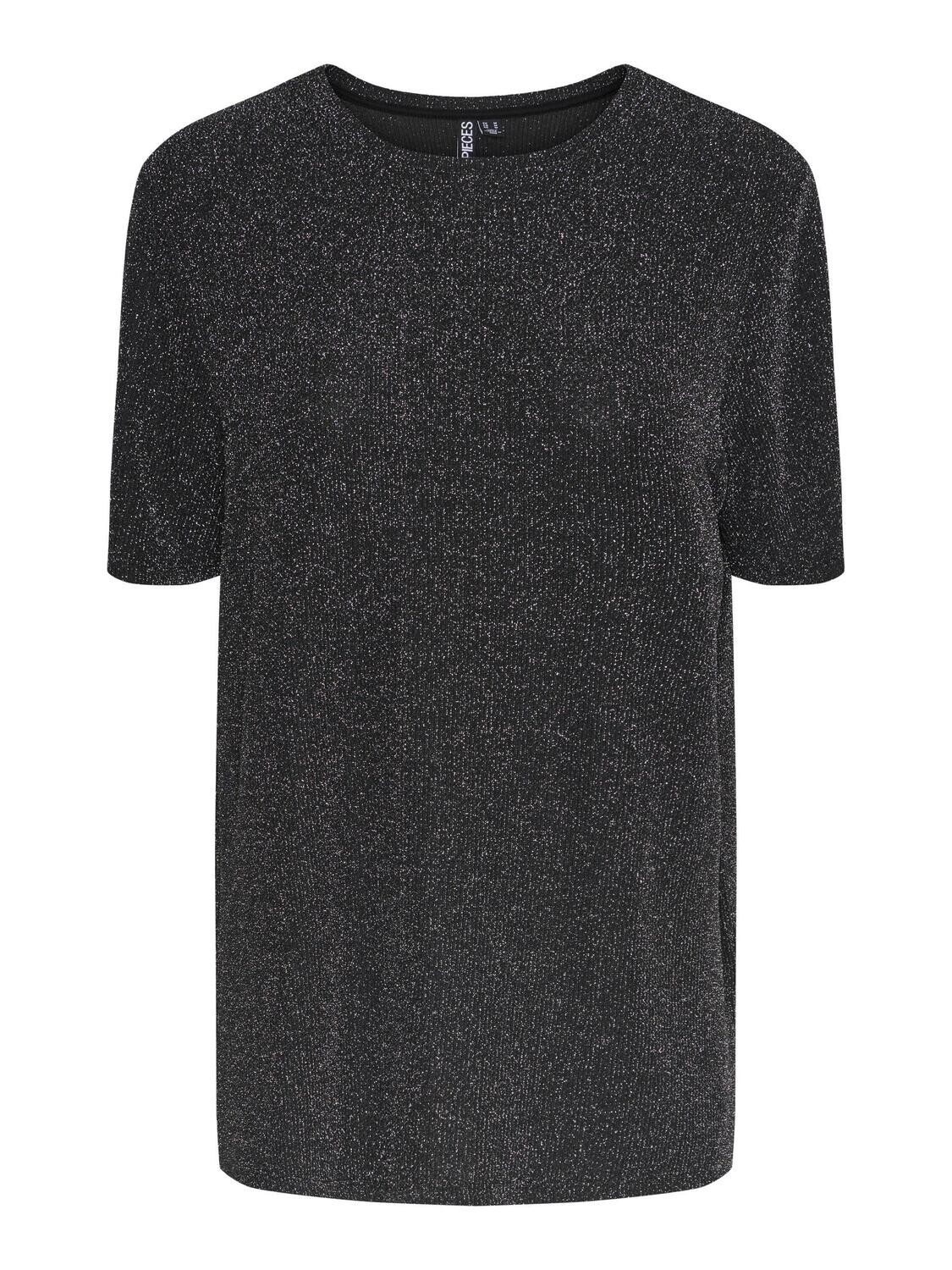 Pieces PCLINA SS OVERSIZE TEE Black 17133911