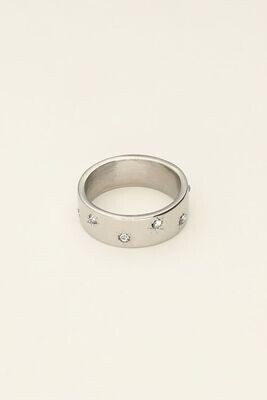 My Jewellery Ring white strass zilver MJ09447