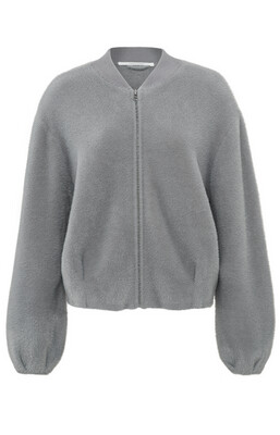 YaYa Bomber fur cardigan QUILL GREY 01-010052-310