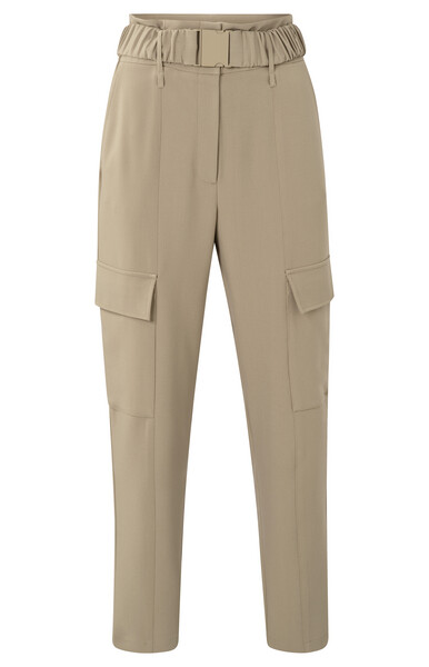 YaYa High waisted cargo trousers wi SAND 01-301092-310