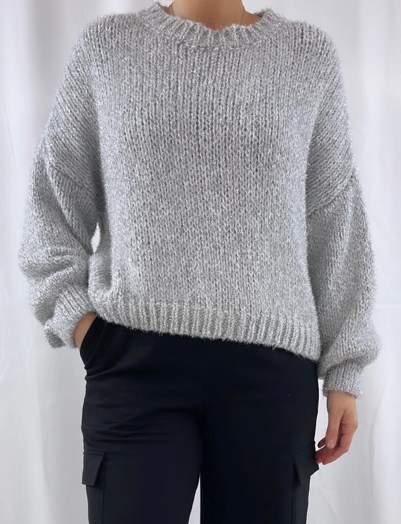 Ambika Trui Lurex zilver 30616
