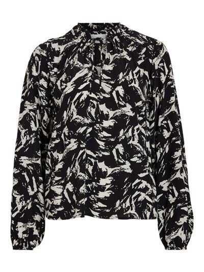 Vila VIBOA HIA O-NECK L/S TOP Black Beauty/Hia 14093277