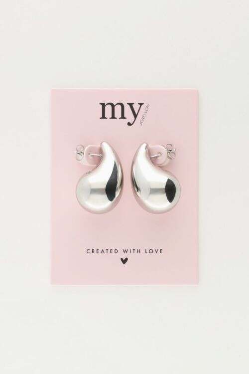 My Jewellery Earrings drops stripe Zilver MJ10624, Size: OS