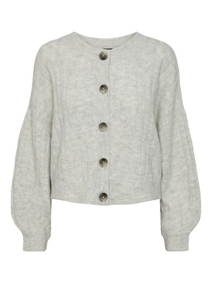 Pieces PCMING LS LOOSE KNIT CARDIGAN Light Grey Melange 17146972