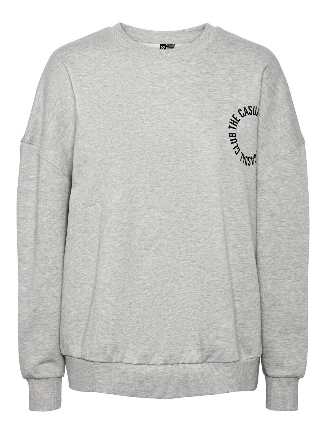 Pieces PCJYLLO LS O-NECK SWEAT MM Light Grey Melange 17148452