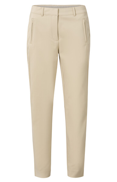 Yaya Slim fit trousers with fancy s WHITE PEPPER BEIGE 01-301107-402