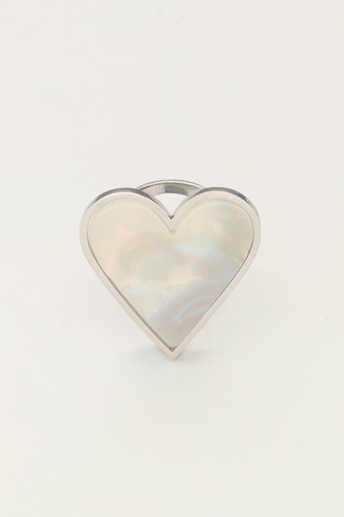 My Jewellery Ring heart white zilver MJ10670